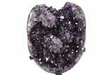 Brilliant Amethyst Geode With Metal Stand - Uruguay #342519-2